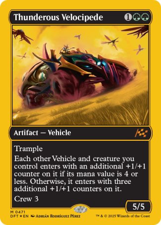 (471) Magic The Gathering Aetherdrift: First-Place Single: Thunderous Velocipede (V.1)  Mythic
