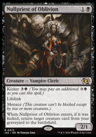 (472) Magic The Gathering Foundations Jumpstart Single: Nullpriest of Oblivion  Rare