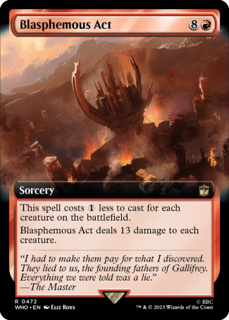(472) Magic The Gathering Universes Beyond: Doctor Who: Extras Single: Blasphemous Act (V.1)  Rare