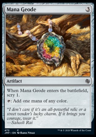 (472) Magic The Gathering Jumpstart Single: Mana Geode  Common