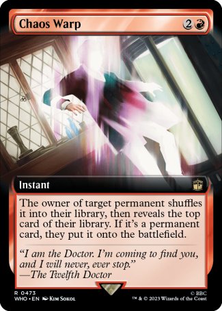 (473) Magic The Gathering Universes Beyond: Doctor Who: Extras Single: Chaos Warp (V.1)  Rare