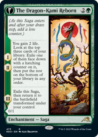 (473) Magic The Gathering Kamigawa: Neon Dynasty: Extras Single: The Dragon-Kami Reborn // Dragon-Kami's Egg (V.2) Holo Rare