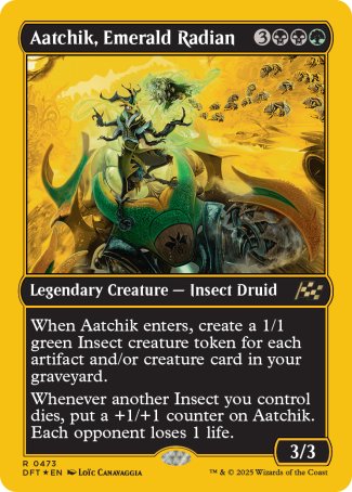 (473) Magic The Gathering Aetherdrift: First-Place Single: Aatchik, Emerald Radian  Rare