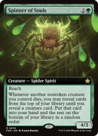 (474) Magic The Gathering Magic: The Gathering Foundations: Extras Single: Spinner of Souls (V.3) Holo Rare