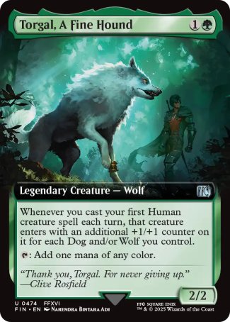 (474) Magic The Gathering Magic: The Gathering - FINAL FANTASY: Extras Single: Torgal, A Fine Hound (V.2) Holo Uncommon
