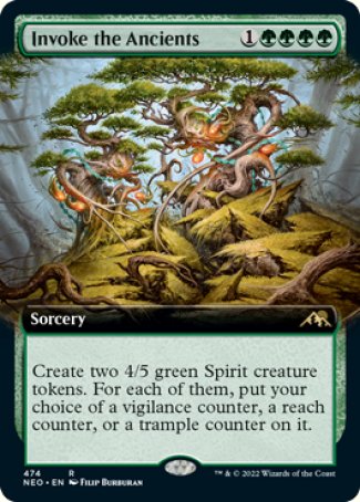 (474) Magic The Gathering Kamigawa: Neon Dynasty: Extras Single: Invoke the Ancients (V.2)  Rare