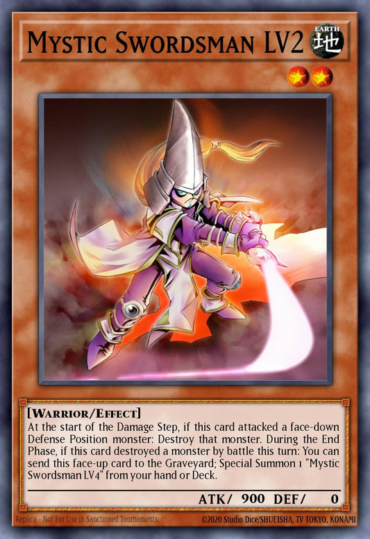 (200) YuGiOh TCG LCYW: Legendary Collection 3: Mega Pack Single: Mystic Swordsman LV2  Common