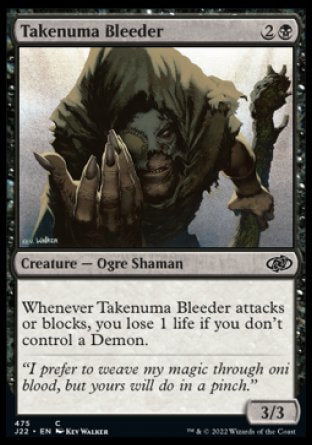(475) Magic The Gathering Jumpstart 2022 Single: Takenuma Bleeder  Common