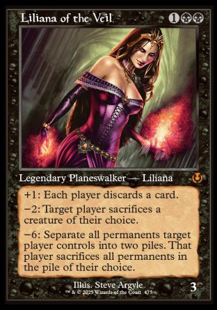 (475) Magic The Gathering Innistrad Remastered: Extras Single: Liliana of the Veil Holo Mythic