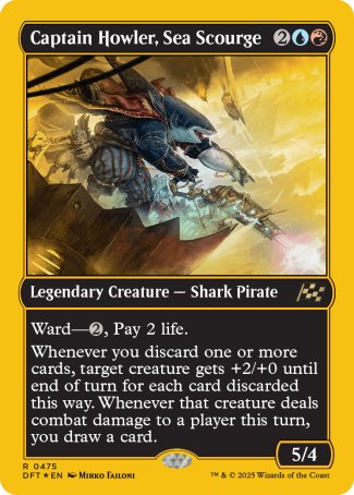 (475) Magic The Gathering Aetherdrift: First-Place Single: Captain Howler, Sea Scourge  Rare
