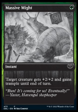 (475) Magic The Gathering Innistrad: Double Feature Single: Massive Might Holo Common