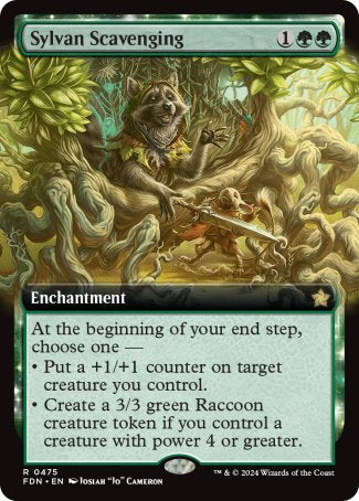 (475) Magic The Gathering Magic: The Gathering Foundations: Extras Single: Sylvan Scavenging (V.3) Holo Rare