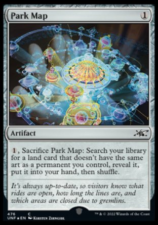 (476) Magic The Gathering Unfinity: Extras Single: Park Map Holo Common