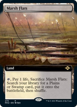(476) Magic The Gathering Modern Horizons 2: Extras Single: Marsh Flats (V.3) Holo Rare