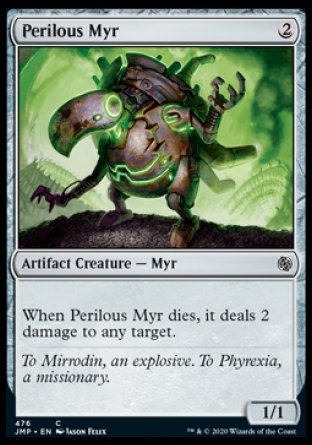 (476) Magic The Gathering Jumpstart Single: Perilous Myr  Common