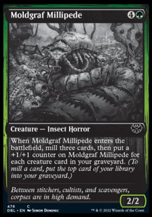 (476) Magic The Gathering Innistrad: Double Feature Single: Moldgraf Millipede Holo Common
