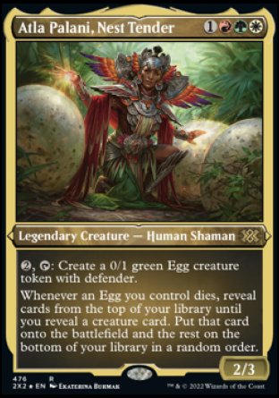 (476) Magic The Gathering Double Masters 2022: Extras Single: Atla Palani, Nest Tender  Rare