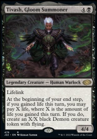 (476) Magic The Gathering Jumpstart 2022 Single: Tivash, Gloom Summoner  Rare