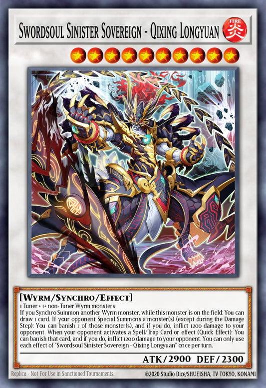 (090) YuGiOh TCG MZTM: Maze of the Master Single: Swordsoul Sinister Sovereign - Qixing Longyuan  Rare