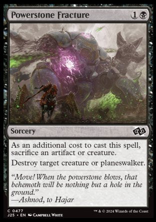 (477) Magic The Gathering Foundations Jumpstart Single: Powerstone Fracture  Common