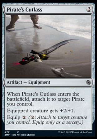(477) Magic The Gathering Jumpstart Single: Pirate's Cutlass  Common