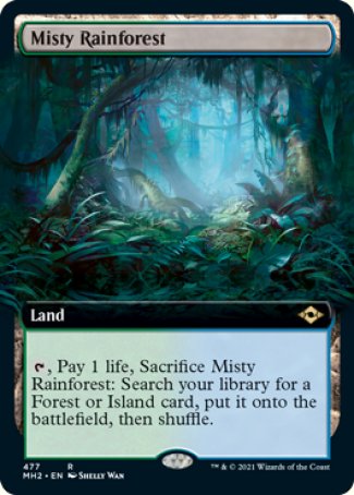 (477) Magic The Gathering Modern Horizons 2: Extras Single: Misty Rainforest (V.3) Holo Rare