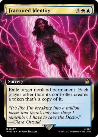 (477) Magic The Gathering Universes Beyond: Doctor Who: Extras Single: Fractured Identity (V.1)  Rare