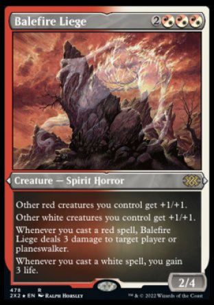 (478) Magic The Gathering Double Masters 2022: Extras Single: Balefire Liege Holo Rare
