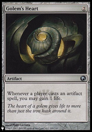 (161) Magic The Gathering The List Single: Golem's Heart  Uncommon
