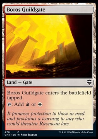 (478/361) Magic The Gathering Commander Legends: Extras Single: Boros Guildgate Holo Common