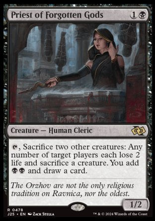 (478) Magic The Gathering Foundations Jumpstart Single: Priest of Forgotten Gods  Rare