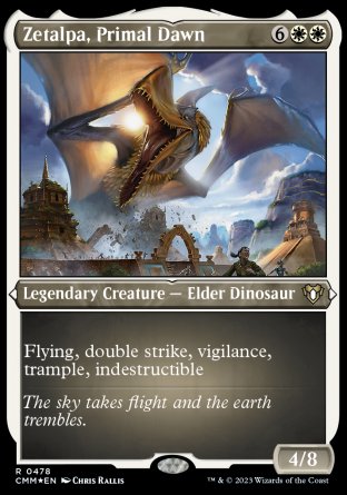(478) Magic The Gathering Commander Masters: Extras Single: Zetalpa, Primal Dawn Holo Rare