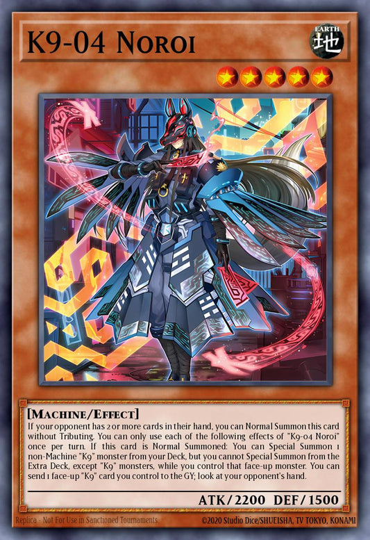 (025) YuGiOh TCG DOOD: Doom of Dimensions Single: K9-04 Noroi (V.1 - Ultra Rare)  Ultra Rare