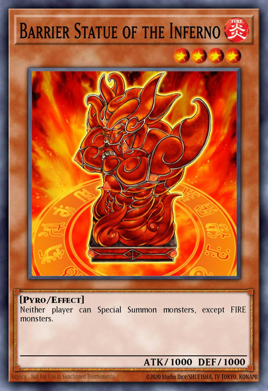 (113) YuGiOh TCG MAGO: Maximum Gold Single: Barrier Statue of the Inferno  Rare