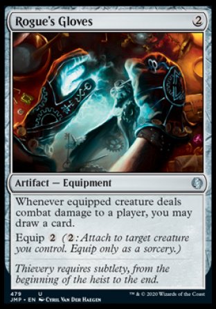 (479) Magic The Gathering Jumpstart Single: Rogue's Gloves  Uncommon