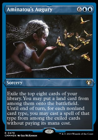 (479) Magic The Gathering Commander Masters: Extras Single: Aminatou's Augury  Rare