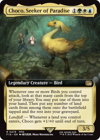 (479) Magic The Gathering Magic: The Gathering - FINAL FANTASY: Extras Single: Choco, Seeker of Paradise Holo Rare