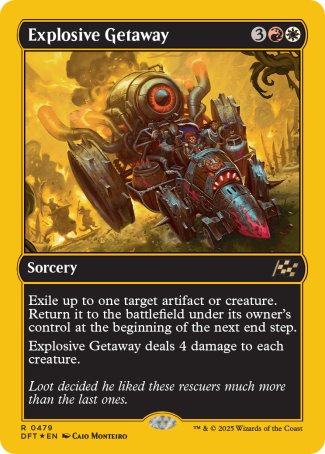 (479) Magic The Gathering Aetherdrift: First-Place Single: Explosive Getaway  Rare