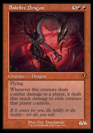 (479) Magic The Gathering Innistrad Remastered: Extras Single: Balefire Dragon Holo Mythic