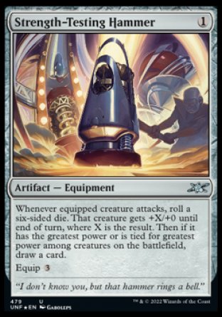 (479) Magic The Gathering Unfinity: Extras Single: Strength-Testing Hammer Holo Uncommon