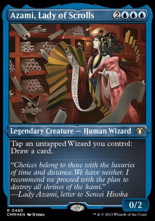 (480) Magic The Gathering Commander Masters: Extras Single: Azami, Lady of Scrolls  Rare