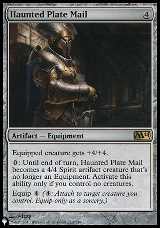 (212) Magic The Gathering The List Single: Haunted Plate Mail  Rare