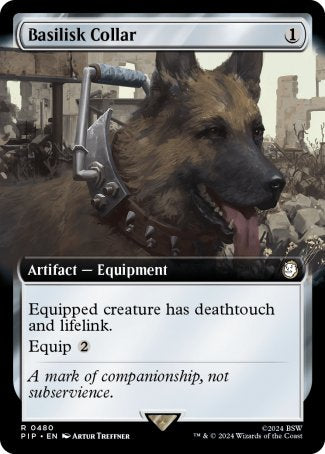 (480) Magic The Gathering Universes Beyond: Fallout: Extras Single: Basilisk Collar (V.1)  Rare