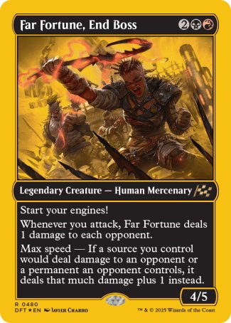 (480) Magic The Gathering Aetherdrift: First-Place Single: Far Fortune, End Boss  Rare