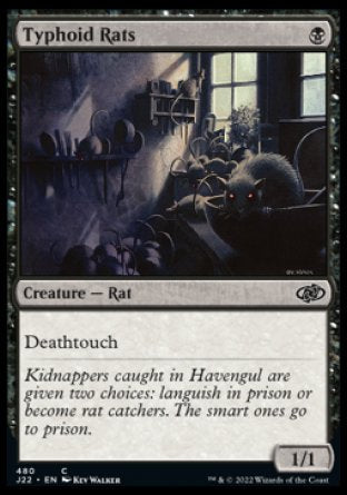 (480) Magic The Gathering Jumpstart 2022 Single: Typhoid Rats  Common