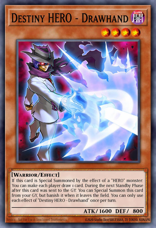 (055) YuGiOh TCG MP20: 2020 Tin of Lost Memories Mega Pack Single: Destiny HERO - Drawhand  Common