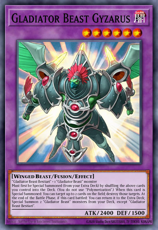 (198) YuGiOh TCG RA03: Quarter Century Bonanza Single: Gladiator Beast Gyzarus (V.2 - Quarter Century Secret Rare)  Quarter Century Secret Rare