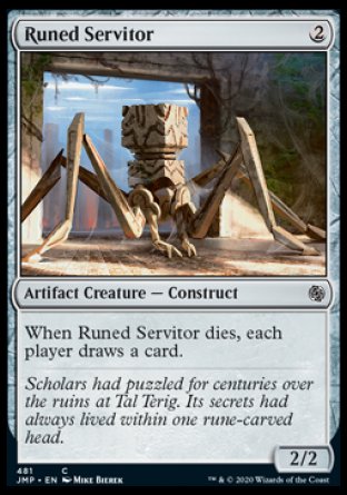 (481) Magic The Gathering Jumpstart Single: Runed Servitor  Common