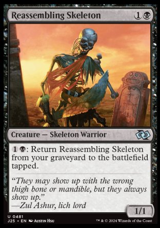 (481) Magic The Gathering Foundations Jumpstart Single: Reassembling Skeleton  Uncommon