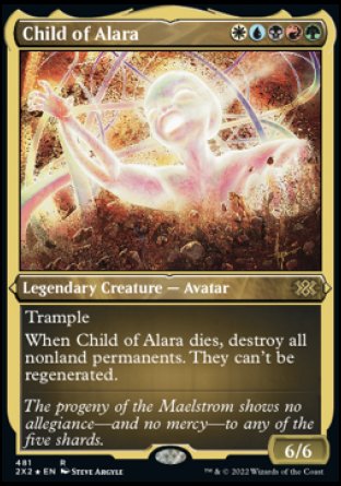 (481) Magic The Gathering Double Masters 2022: Extras Single: Child of Alara Holo Rare